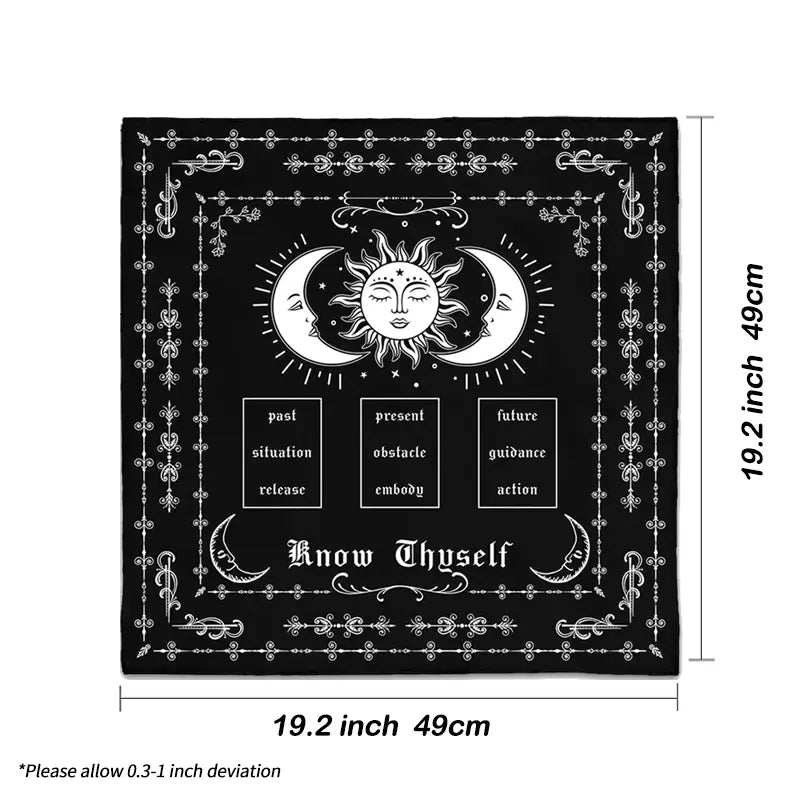 Know Thyself Tarot Spread Cloth