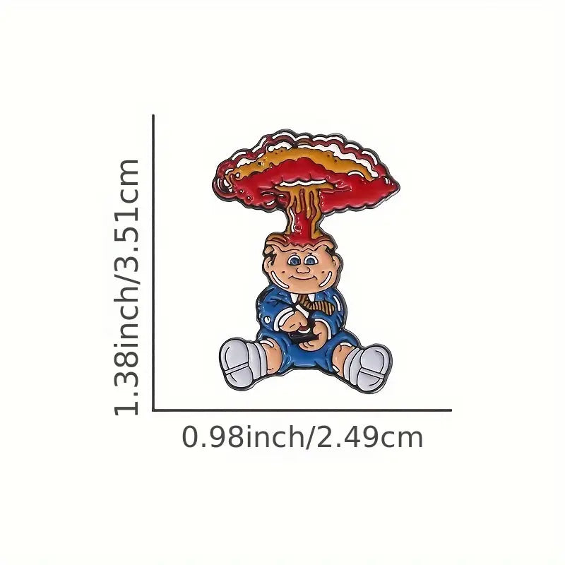 Adam Bomb Garbage Pail Kids Pin Badge