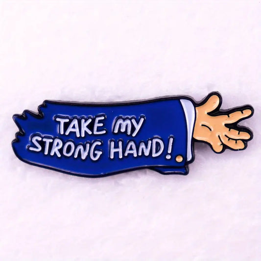 Take my strong hand! Scary Movie Pin Badge