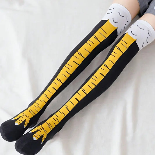 Poultry Lovers Chicken Feet Knee High Socks