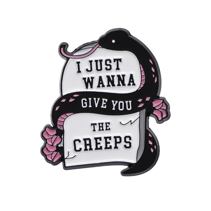 I Just Wanna Give You The Creeps Tombstone Enamel Pin Badge