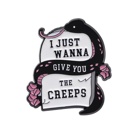 I Just Wanna Give You The Creeps Tombstone Enamel Pin Badge